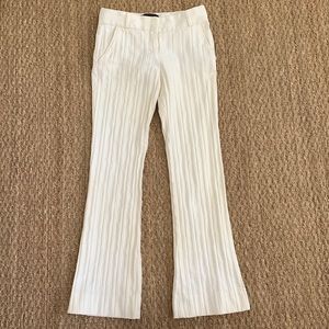 BCBG MAX AZRIA IVORY TEXTURED TROUSERS Size 0